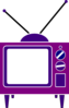 Tv Purple Colours Clip Art