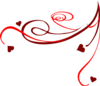 Decorative Swirl Red Clip Art