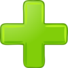 Green Plus Sign Clip Art