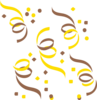 Confetti Yellow And Brown Clip Art