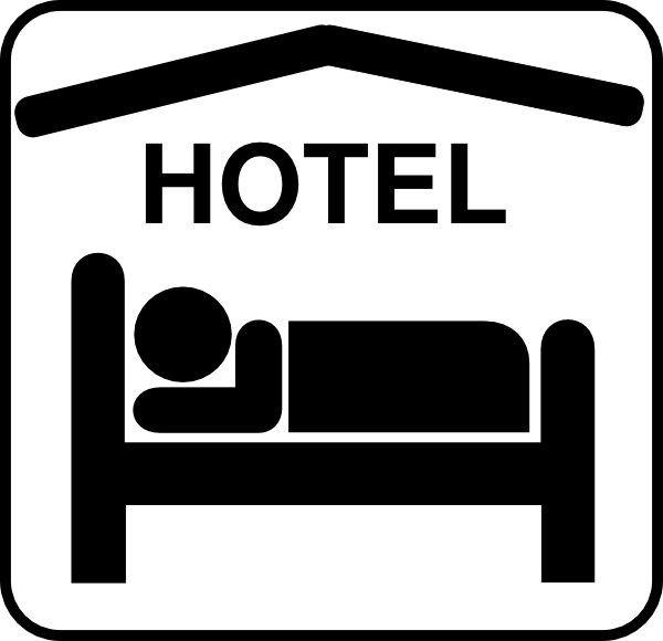 Hotel Sleeping Accomodation Clip Art - Black/white Clip Art at Clker ...