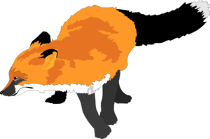 Fox Running Clip Art
