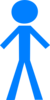 Stick Figure - Blue Clip Art