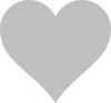 Grey Heart Clip Art
