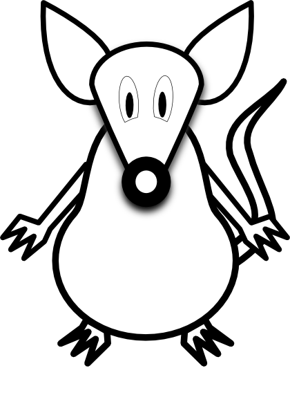 clipart mouse black and white - photo #23