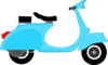 Blue Vespa Clip Art