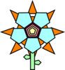 Hexflower W/ Sun  Clip Art