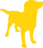 Yellow Dog Silhouette Clip Art