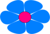 Blue Flower Power Clip Art