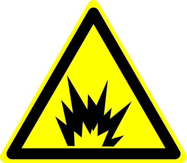 Hazard Warning Sign: Explosion