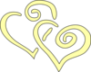Interwined Hearts Outline Clip Art