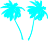 Vector Palm Trees Blue Clip Art