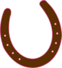 Pink Brown Horseshoe Clip Art