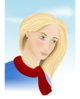 Woman Wearing Scarf Clip Art