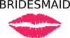 Bridesmaid Pink Lips Clip Art