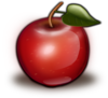 Glossy Red Apple Clip Art