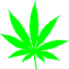 Green Hemp Leaf Clip Art