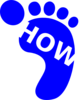 Blue-footprint-right-how Clip Art