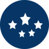 Dark Blue Stars Clip Art