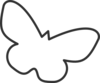 Butterfly Silhouette Cropped Clip Art