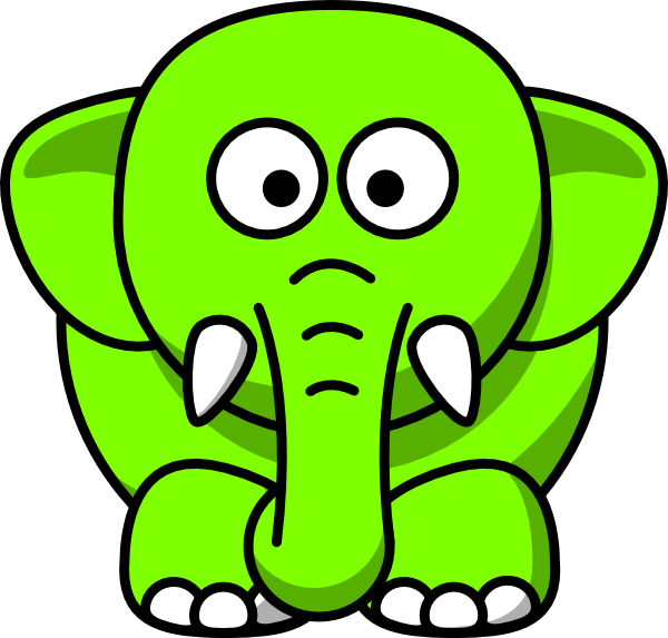clipart green elephant - photo #38