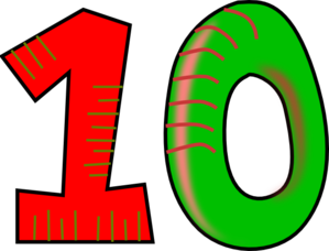 Ten Red Green Clip Art