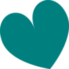 Teal Heart Clip Art