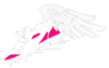 Pink Winged Shoe Clip Art