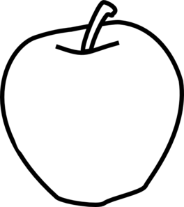 Apple Black And White Clip Art at Clker.com - vector clip art online