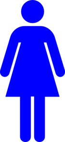 Blue Female Restroom Symbol Clip Art