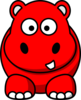 Red Hippo Clip Art