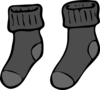Grey Sock Clip Art