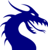 Dragon Head Blue Clip Art