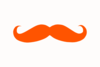 Orange Mustache Clip Art