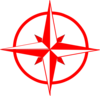 Red Compass 2 Clip Art
