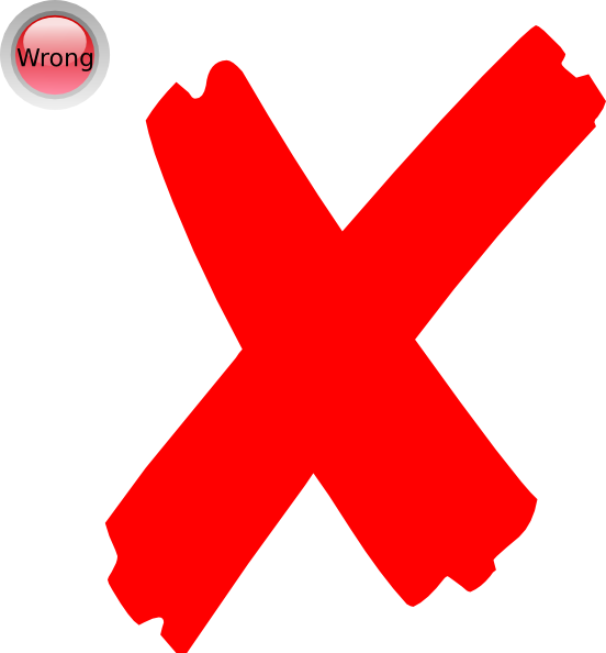 clipart checkmark and x - photo #4