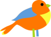 Colorful Little Bird Clip Art