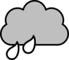 Black And White Rain Cloud Clip Art