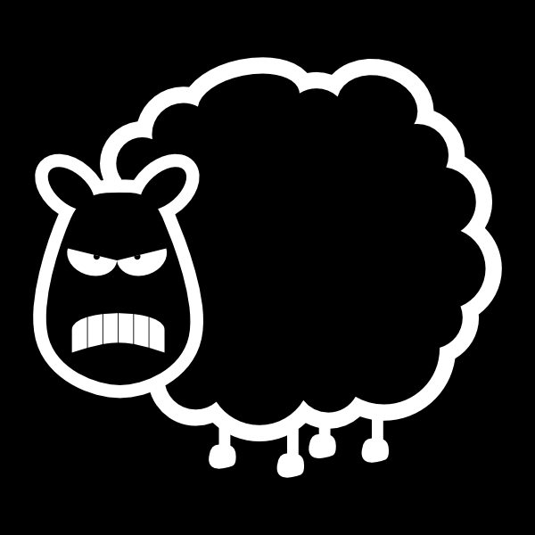 Angry Black Sheep Clip Art at Clker.com - vector clip art online
