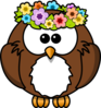 Hippy Owl Clip Art