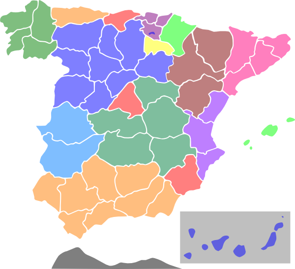 clipart map of spain - photo #4