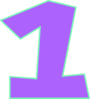 Number One (gray) Clip Art