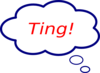 Blue Thought Bubble Ting Clip Art
