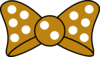 Minnie Gold Bow Clip Art