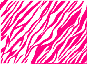 Pink And White Zebra Print Background Clip Art