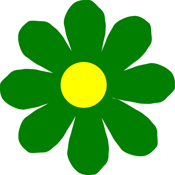 green flower clip art - photo #11