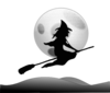 Witch Flying Moon Clip Art