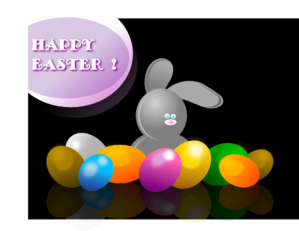Easter Bunny With Eggs Clip Art