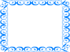 Blue Scroll Border Clip Art