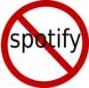 No To Spotify Clip Art